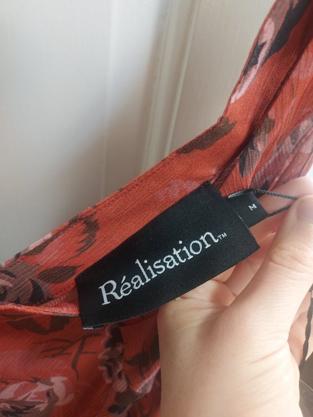 Realisation Par Lila Rosa Orange Red Maxi Floral Sleeveless Scoop Neck Dress - Picture 3 of 10